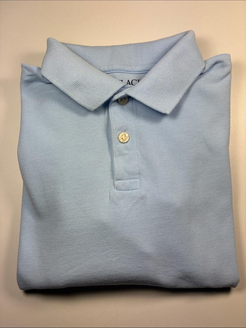 The Children's Place Baby Blue Long-Sleeve Polo, size 10/12